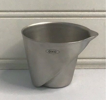 OXO 1233080 2 oz. (1/4 Cup) Stainless Steel Angled Measuring Cup / Jigger