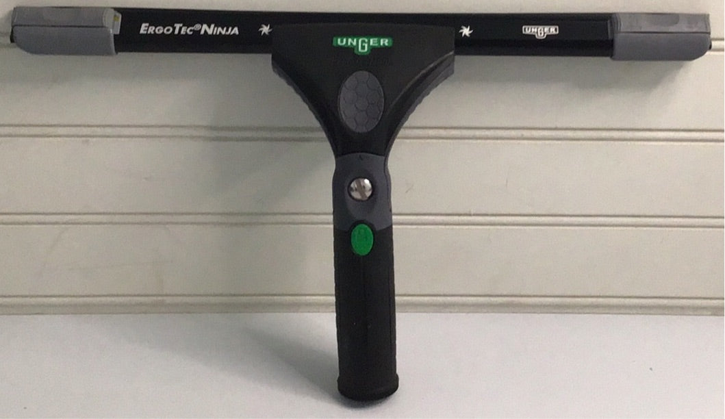 Unger 14" ErgoTec Ninja Ergonomic Handle & Aluminum Squeegee Channel