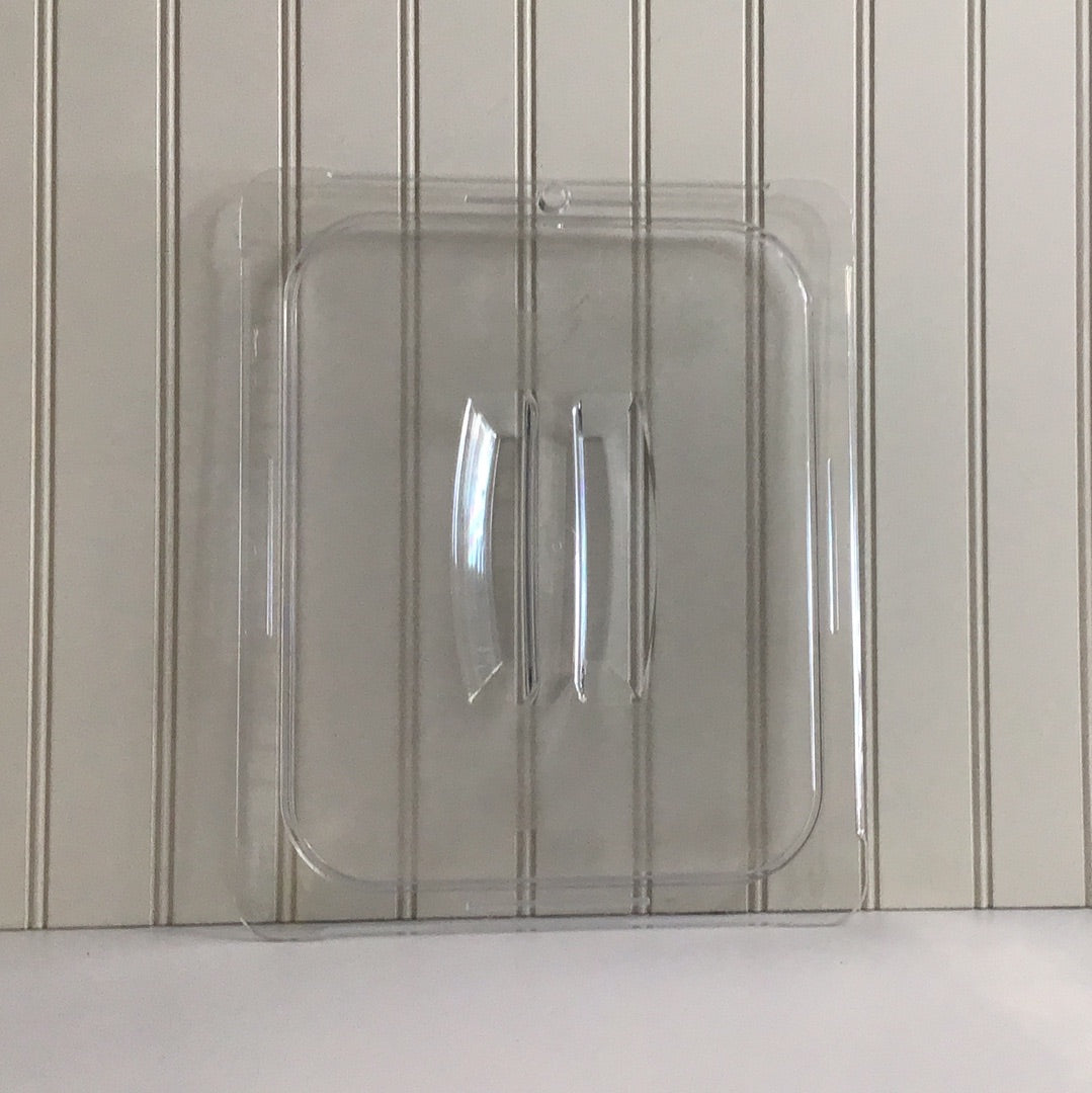 Choice 1/3 Size Clear Polycarbonate Food Pan Lid with Notch and Handle