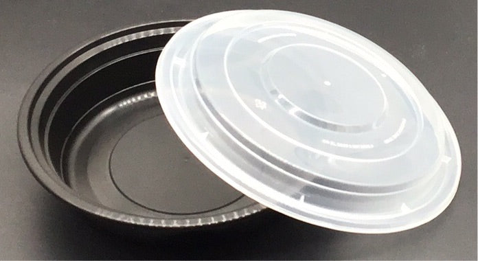 ly-24 24 oz round black container