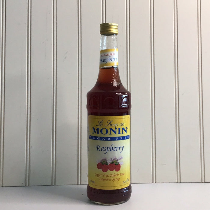 Monin 750 mL Sugar Free Raspberry Flavoring / Fruit Syrup