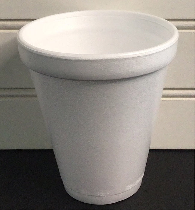 12J16 Dart 12 oz. White Squat Foam Cup 1000/Case